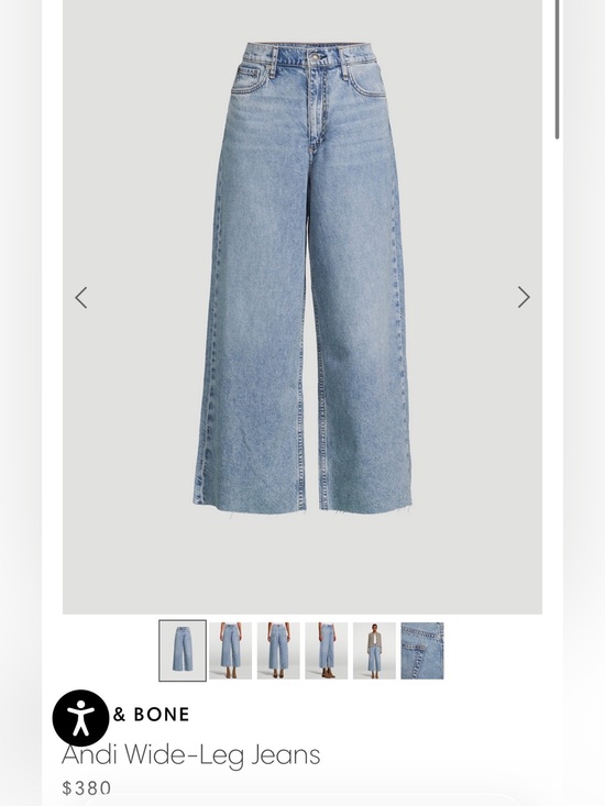 rag & bone Denim - rag & bone Andi Wide-Leg Jeans in Light Blue